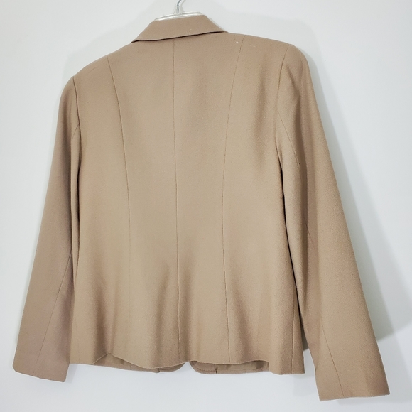 Rafaella 100% Wool Tan Zip Front Jacket, Size 10 - Picture 11 of 11